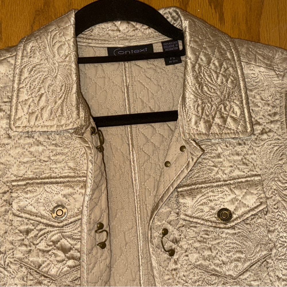 Context Textured Beige Puffer Jacket - image 3